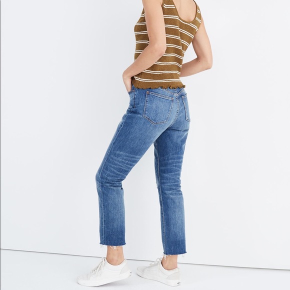 Madewell High Rise Slim crop Boyjean (Size: 26) - Picture 3 of 8